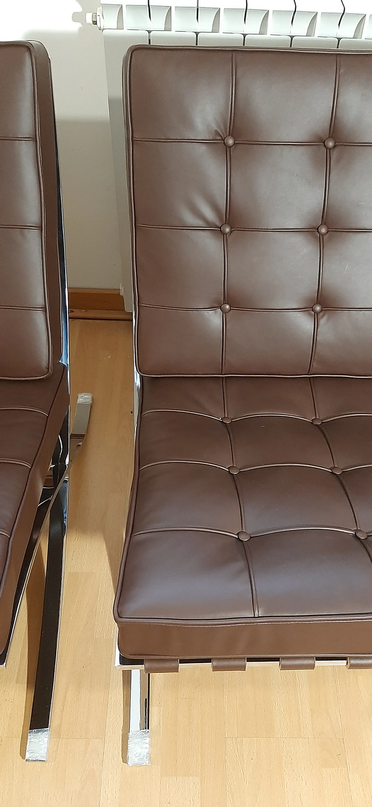 Poltrona Barcelona Relax di Knoll in pelle Venezia Brown, anni 2000 51