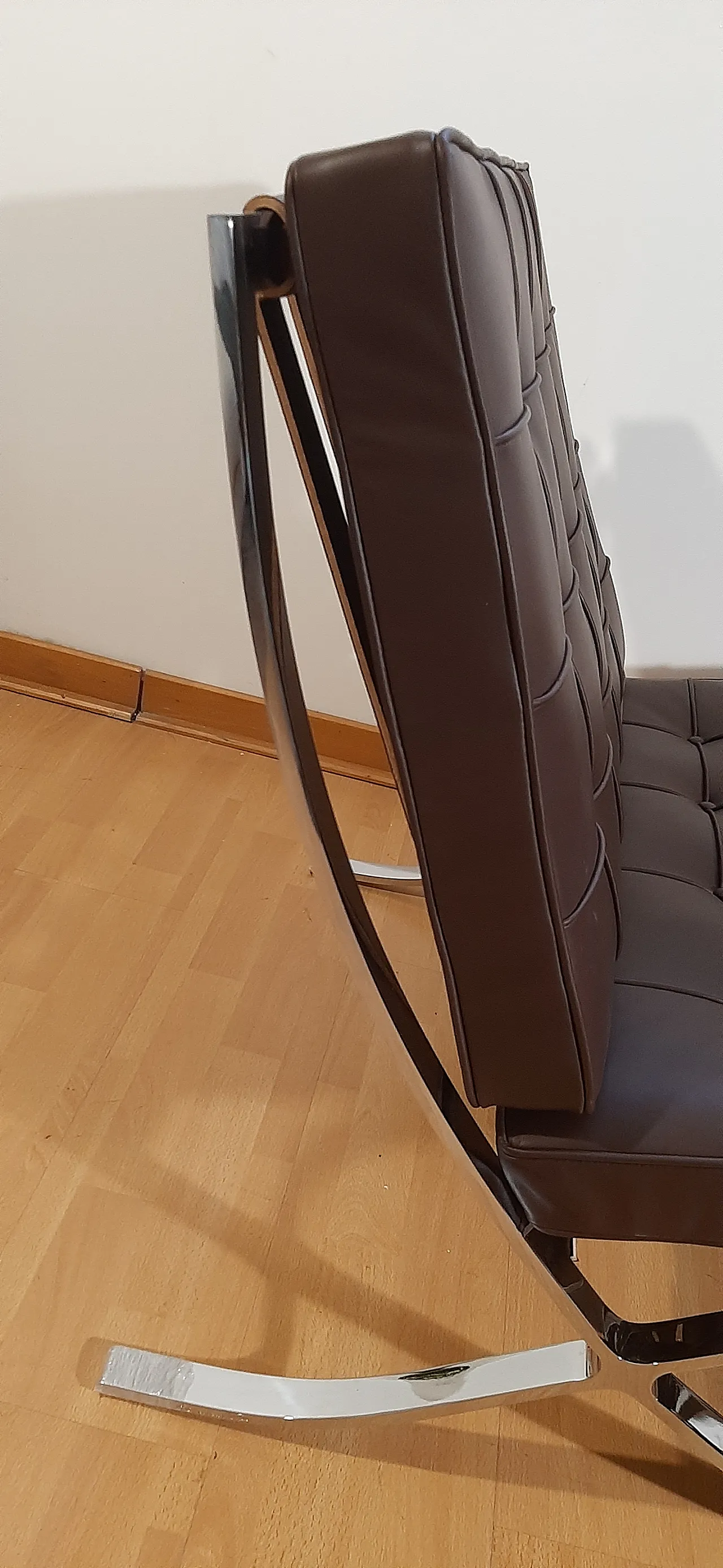 Poltrona Barcelona Relax di Knoll in pelle Venezia Brown, anni 2000 72