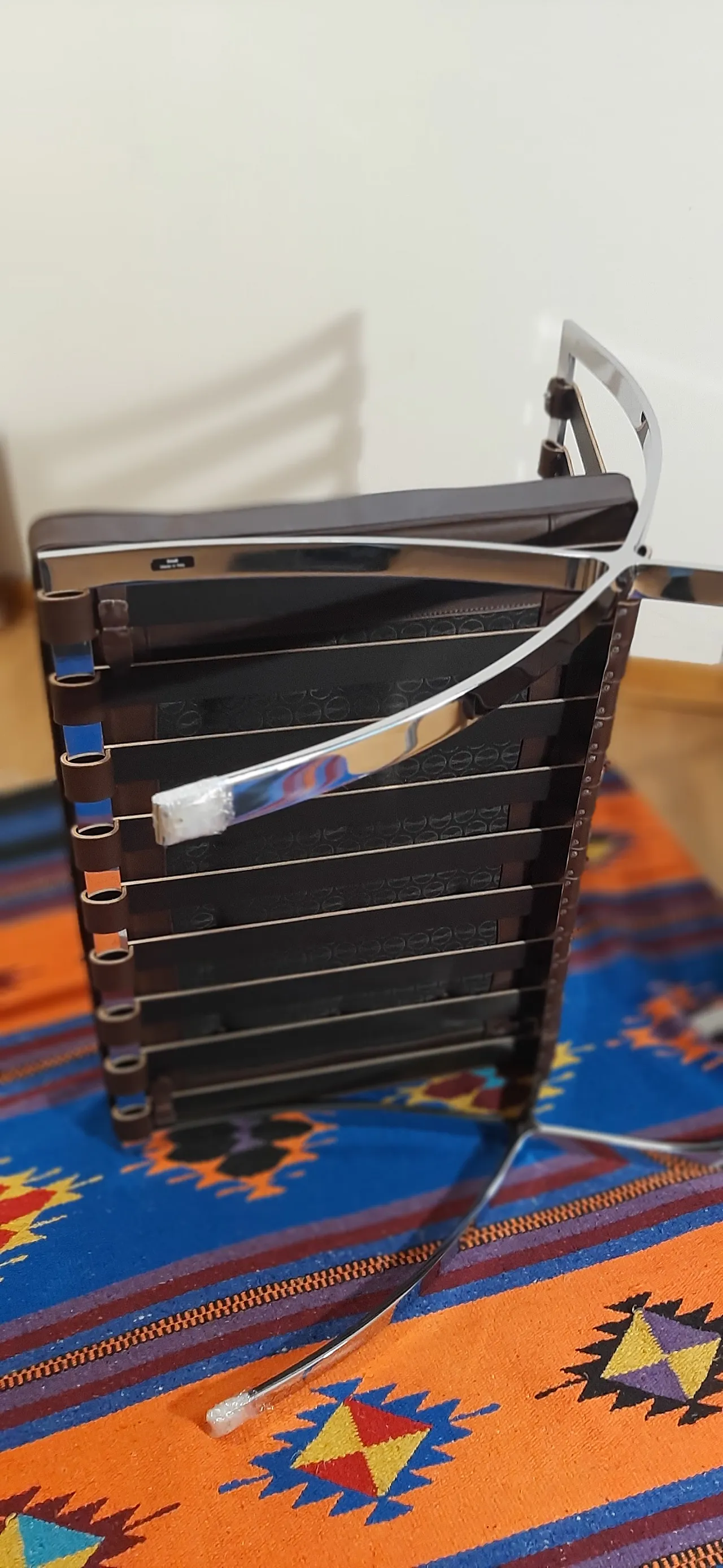 Poltrona Barcelona Relax di Knoll in pelle Venezia Brown, anni 2000 109