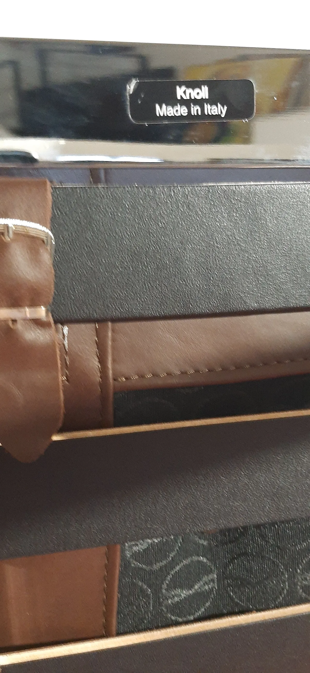 Poltrona Barcelona Relax di Knoll in pelle Venezia Brown, anni 2000 114