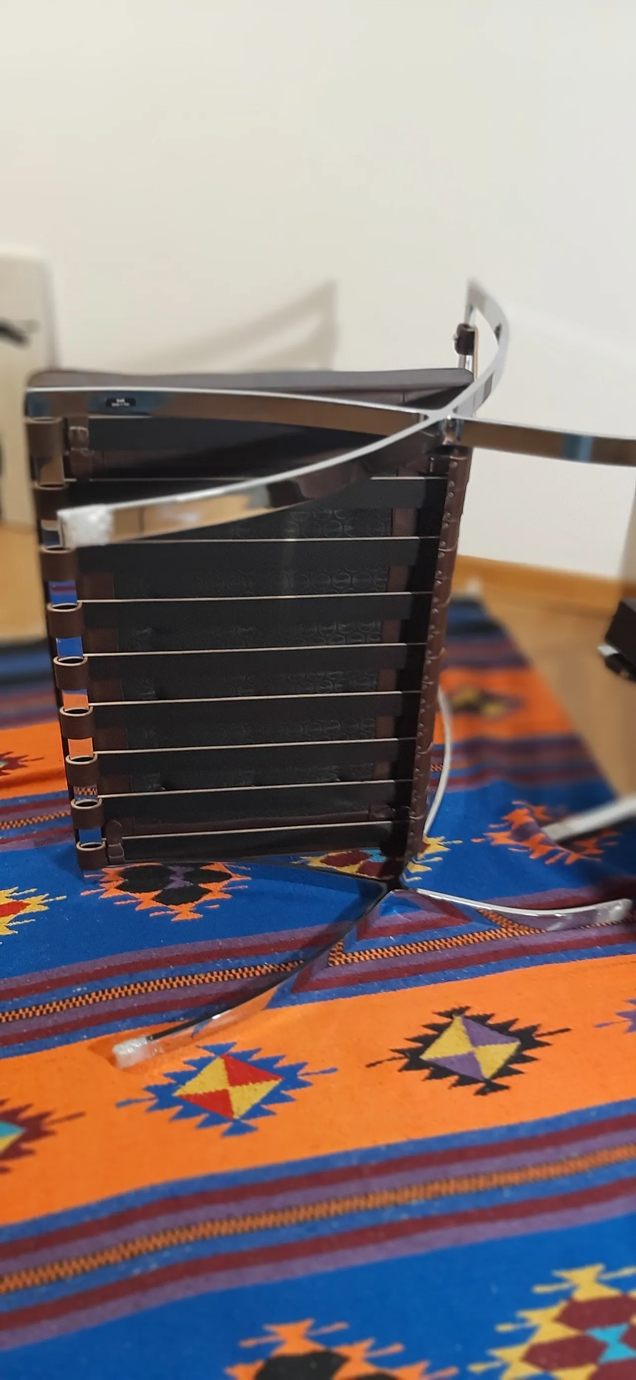 Poltrona Barcelona Relax di Knoll in pelle Venezia Brown, anni 2000 121