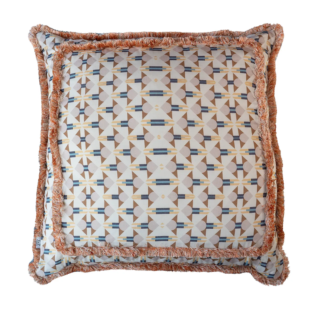 Square decorative cushion with botanical motif 2