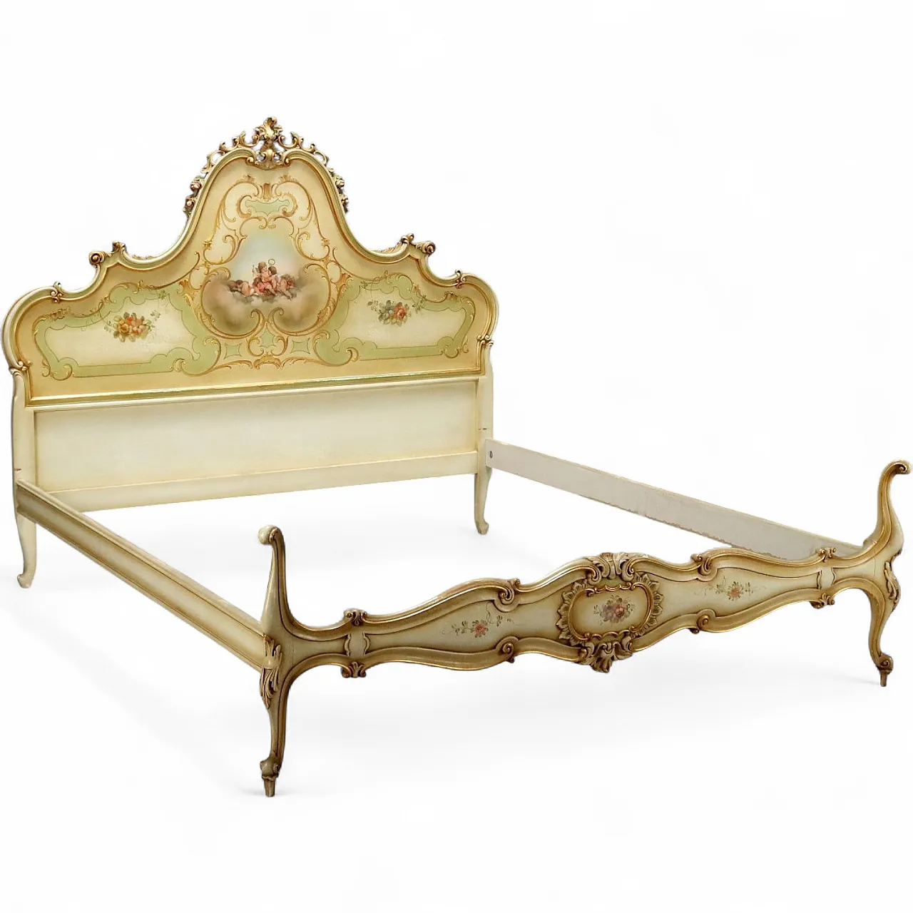 Letto matrimoniale in stile tardo barocco, '900 11