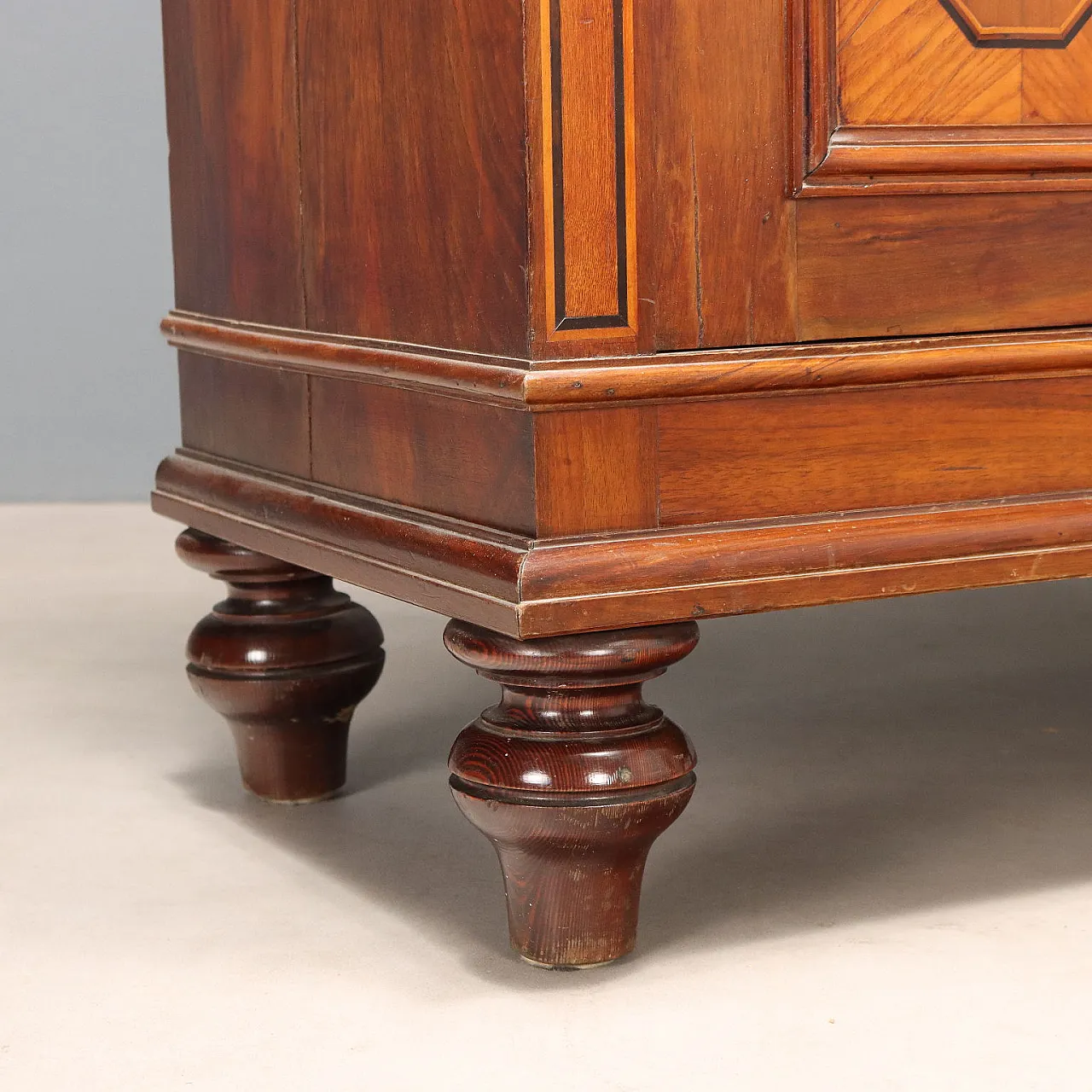 Armadio impiallacciato in mogano e altri legno, primo '900 10