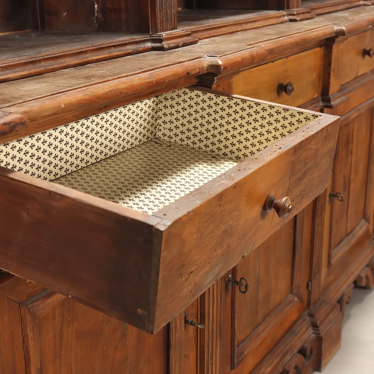 Walnut bookcase made from antique woods, late 19th century 5