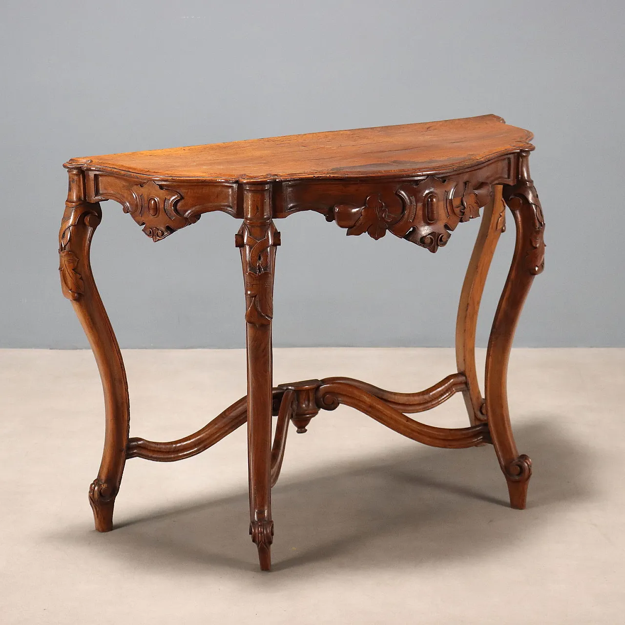 Consolle Luigi Filippo in noce, tardo '800 1