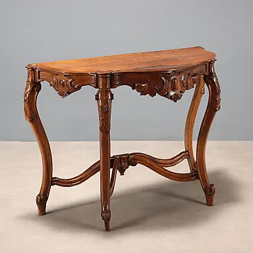 Consolle Luigi Filippo in noce, tardo '800