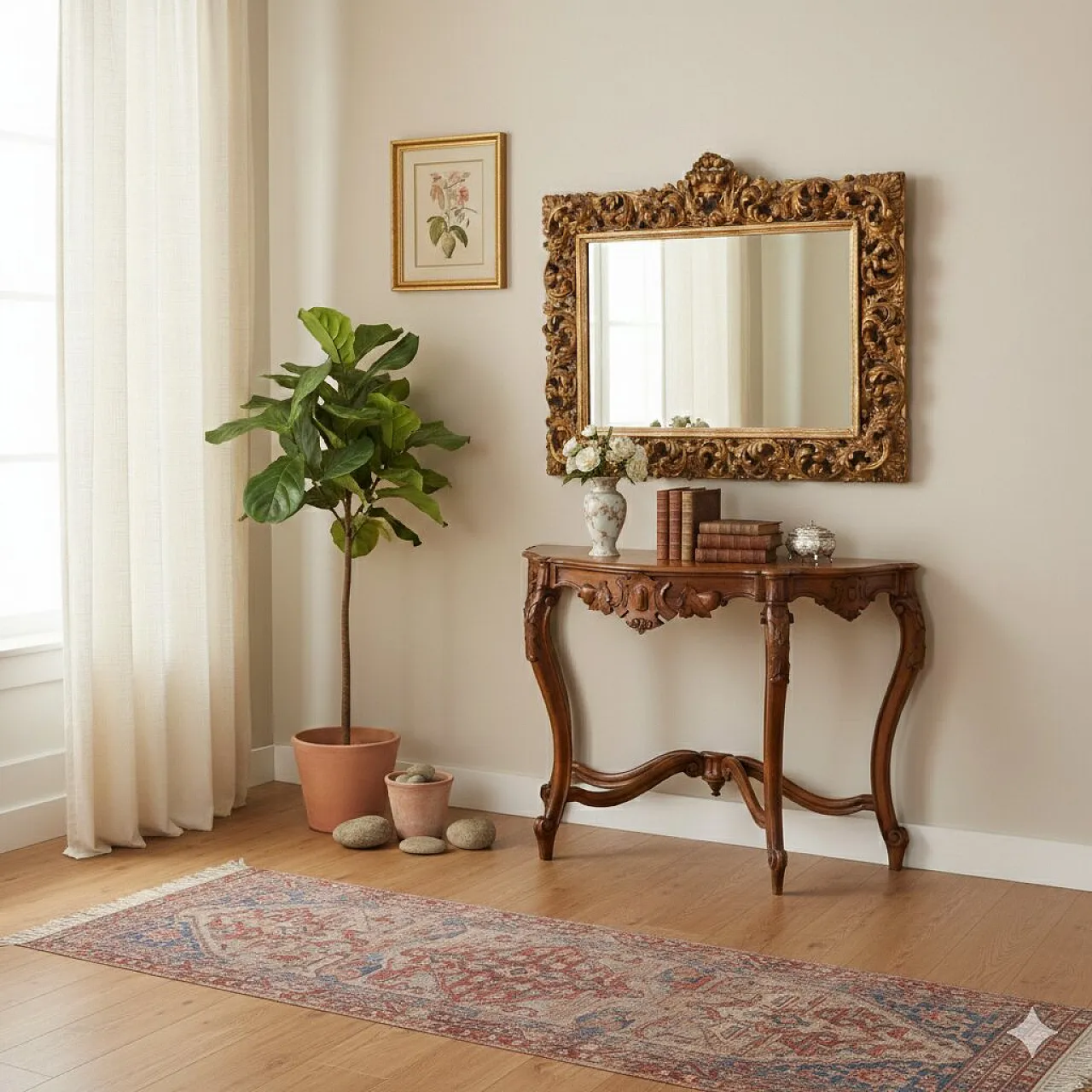 Consolle Luigi Filippo in noce, tardo '800 2