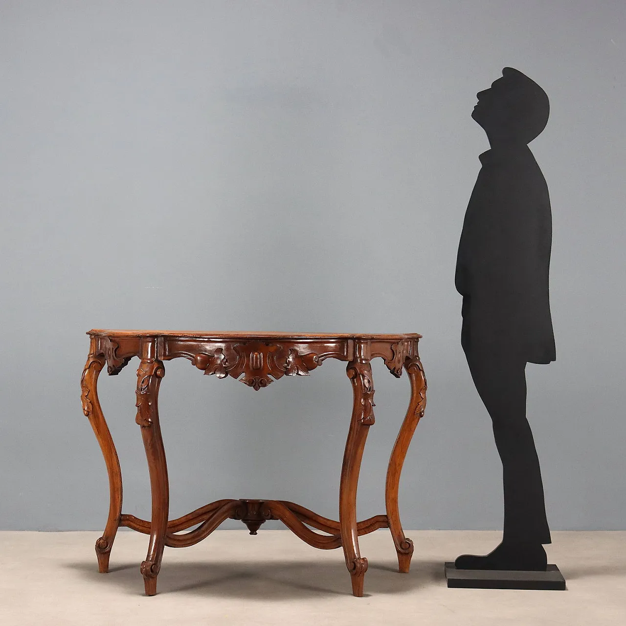 Consolle Luigi Filippo in noce, tardo '800 3