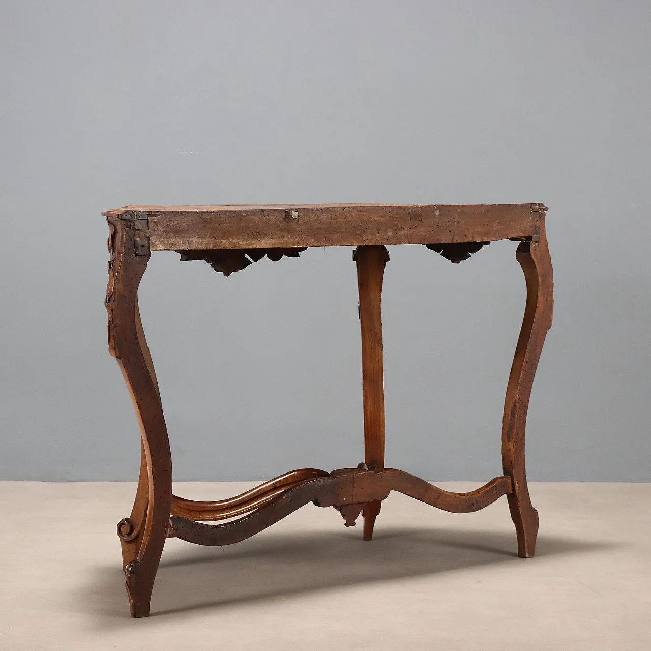 Consolle Luigi Filippo in noce, tardo '800 10