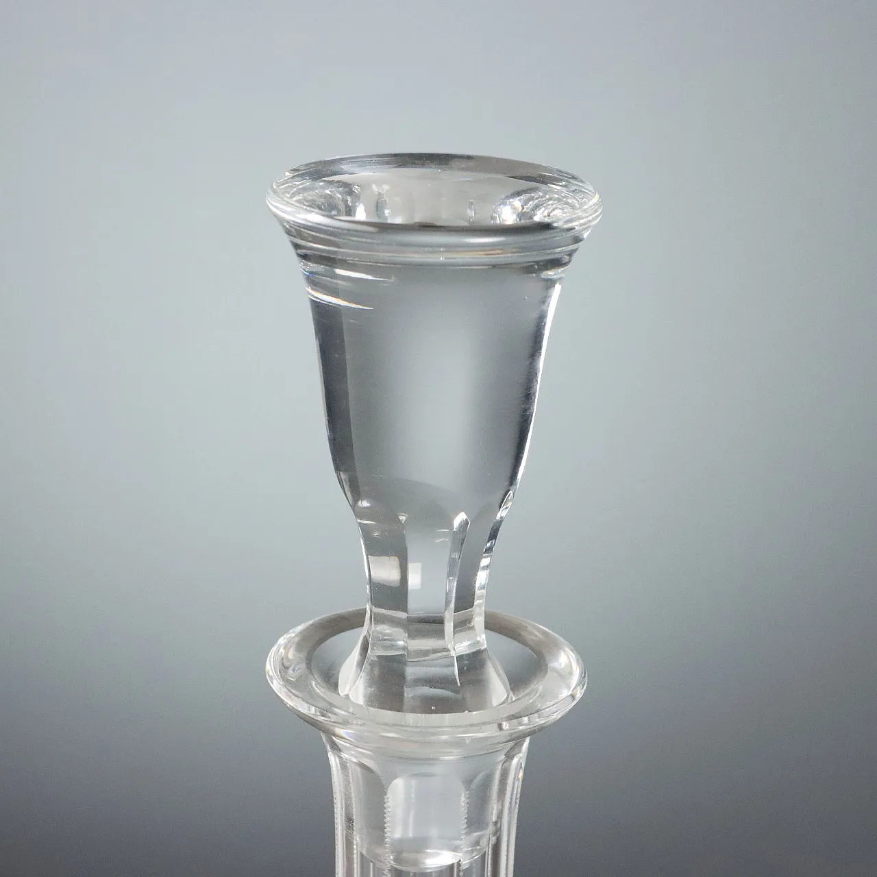 Faceted Crystal Glass Set with Milled Edge, 20th century 5