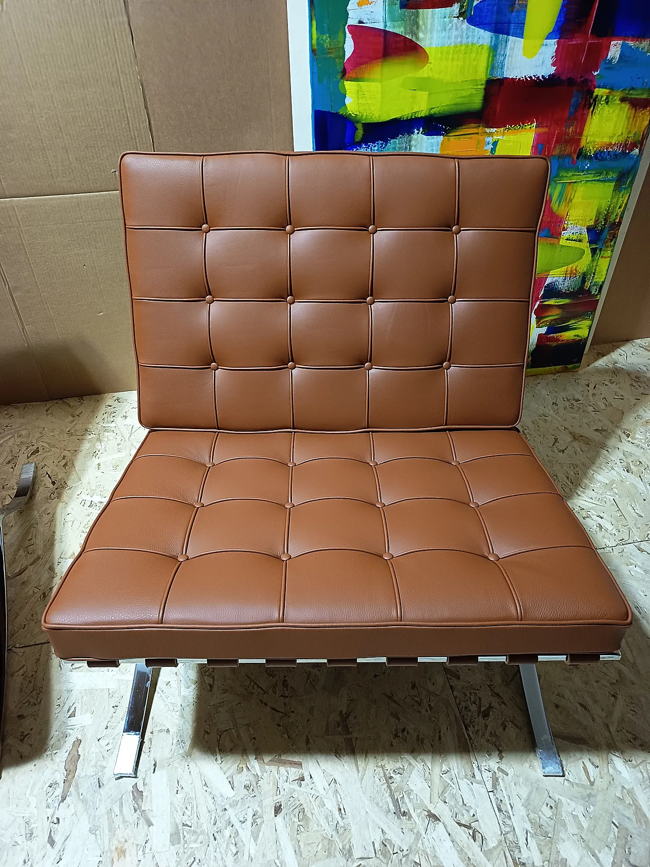 Poltrona Barcellona Relax di Knoll in pelle Volo Cognac, anni 2000 15