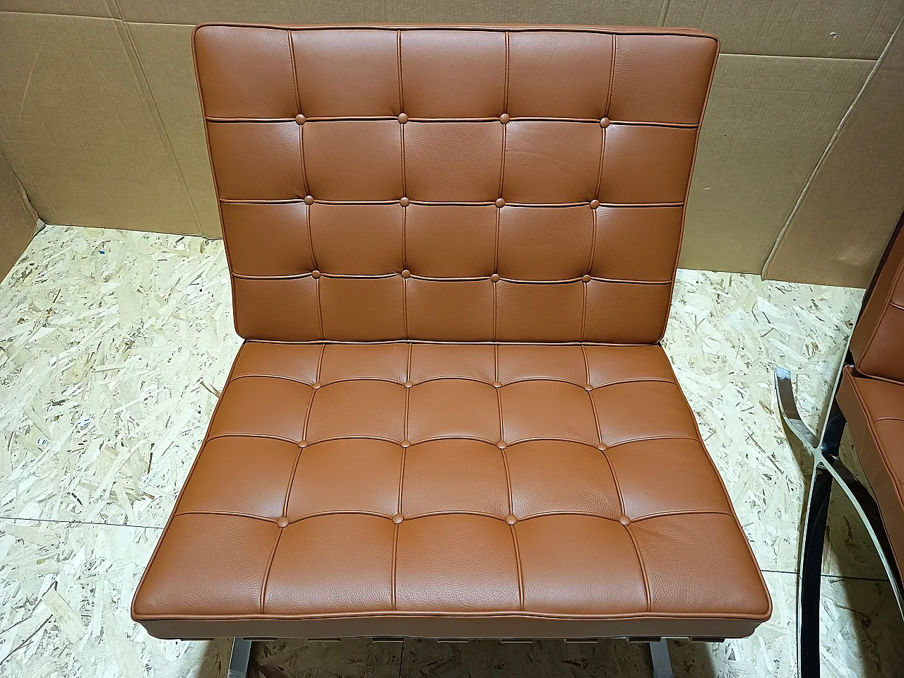 Poltrona Barcellona Relax di Knoll in pelle Volo Cognac, anni 2000 16