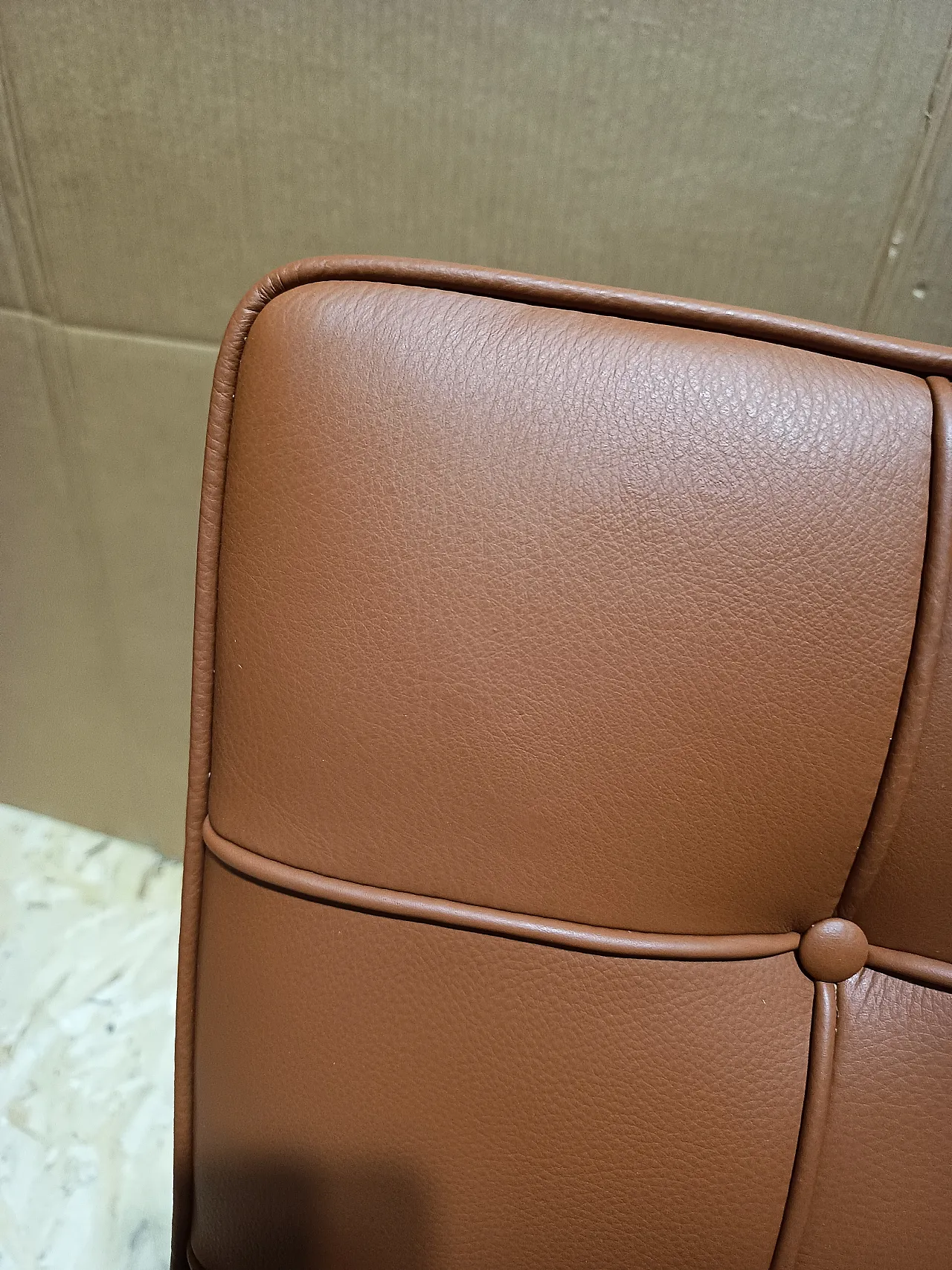 Poltrona Barcellona Relax di Knoll in pelle Volo Cognac, anni 2000 18