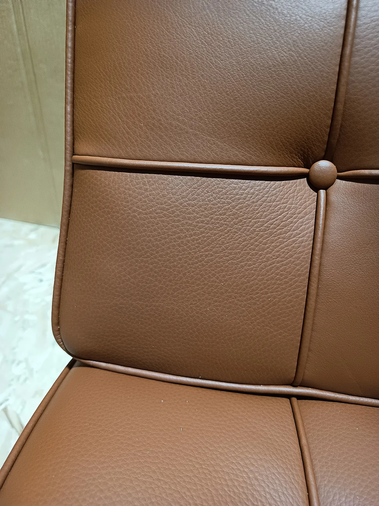 Poltrona Barcellona Relax di Knoll in pelle Volo Cognac, anni 2000 19