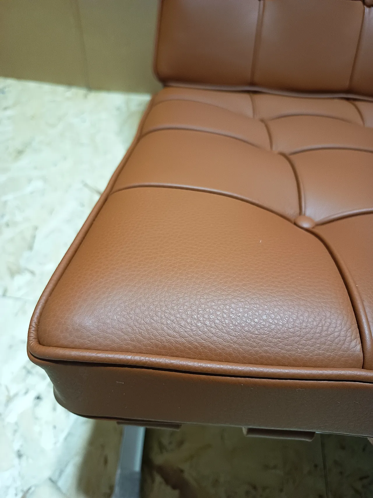 Poltrona Barcellona Relax di Knoll in pelle Volo Cognac, anni 2000 20