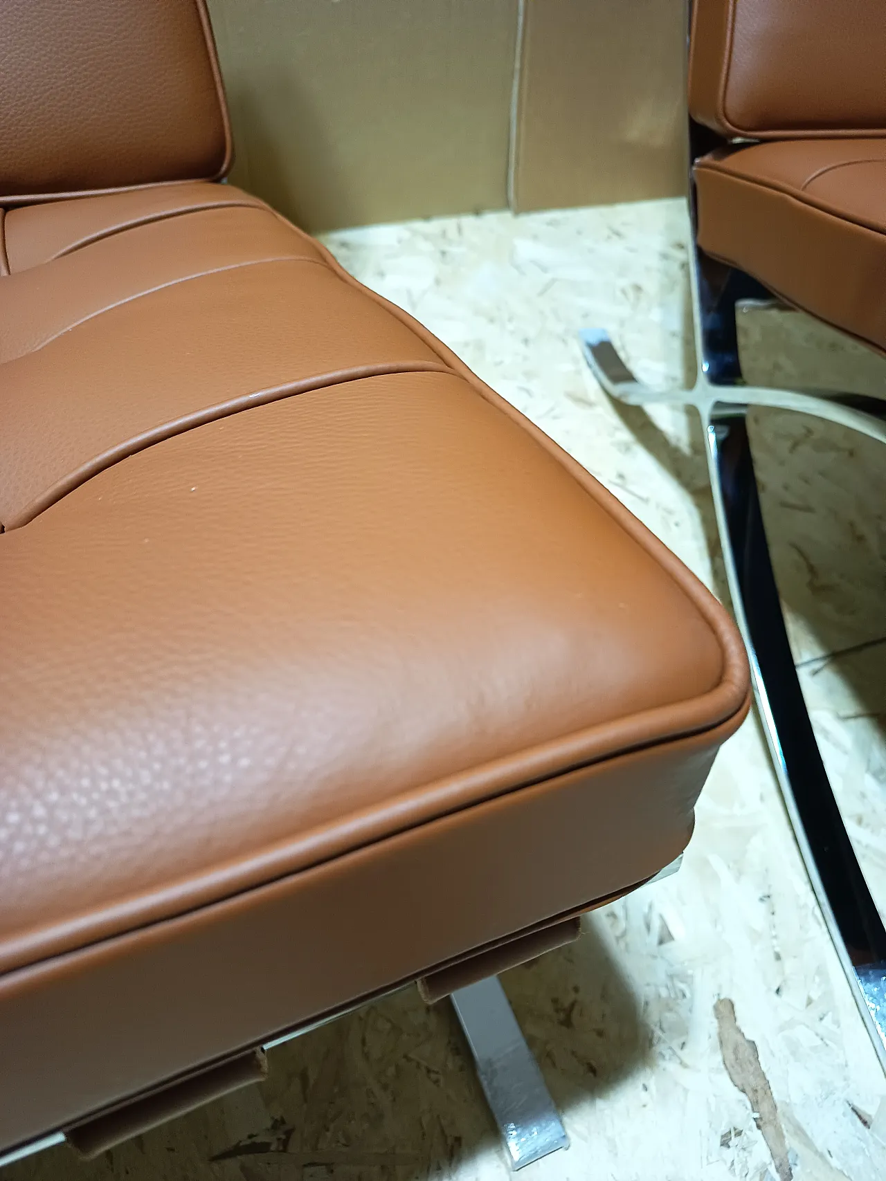 Poltrona Barcellona Relax di Knoll in pelle Volo Cognac, anni 2000 21