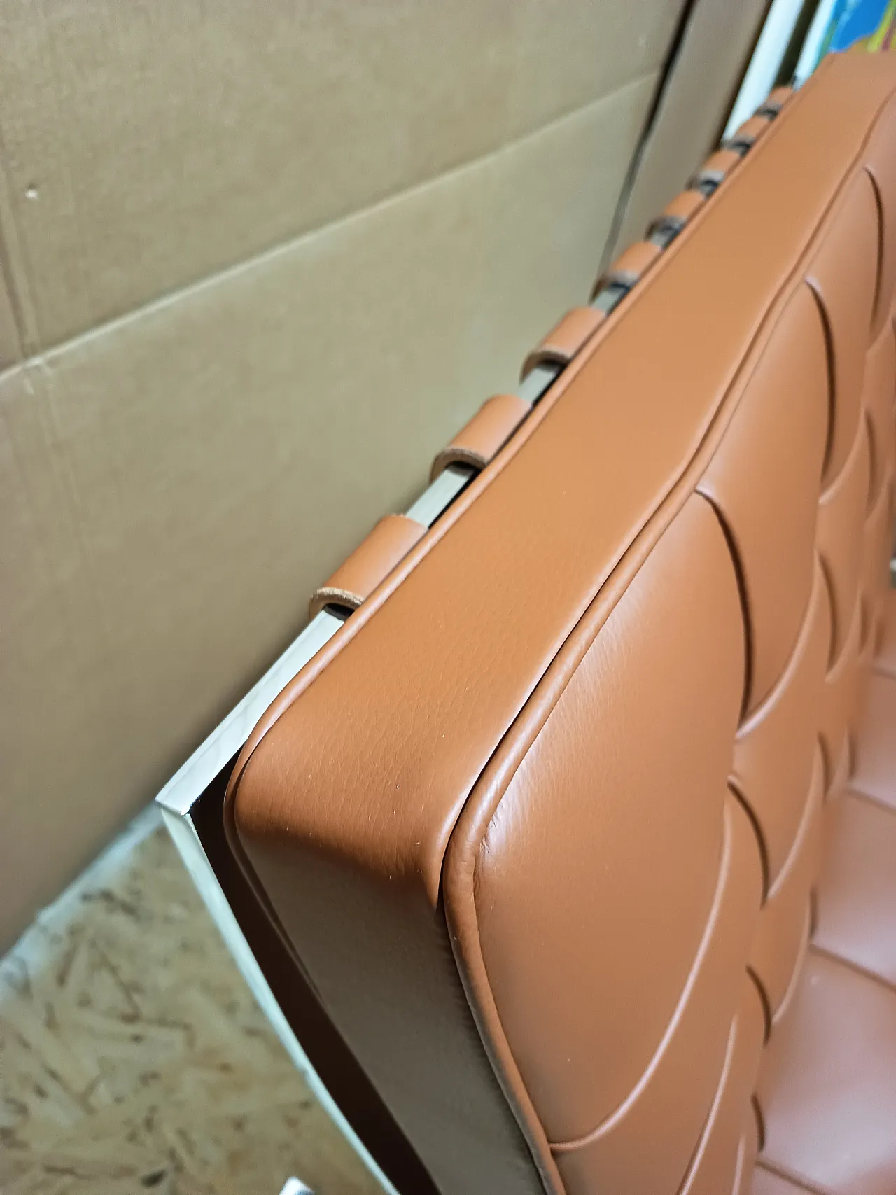 Poltrona Barcellona Relax di Knoll in pelle Volo Cognac, anni 2000 24