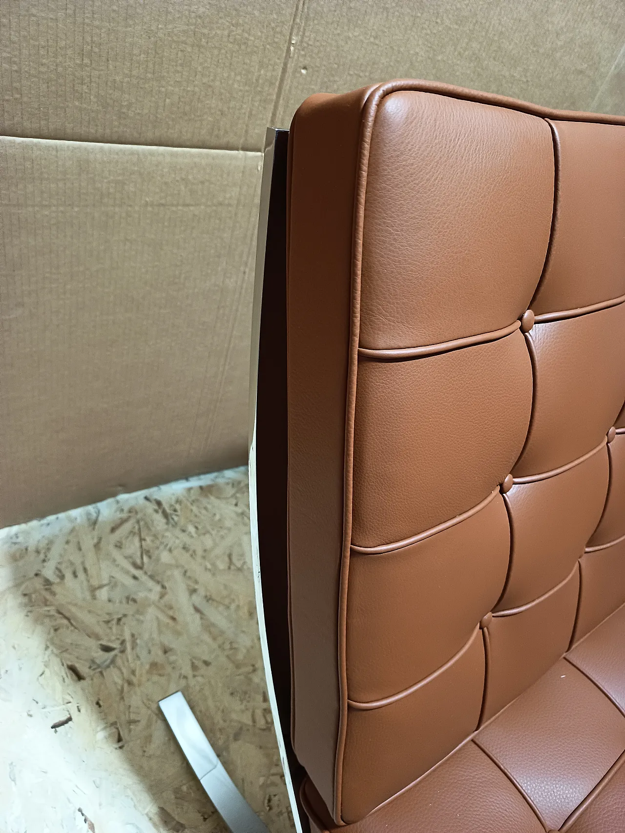 Poltrona Barcellona Relax di Knoll in pelle Volo Cognac, anni 2000 25