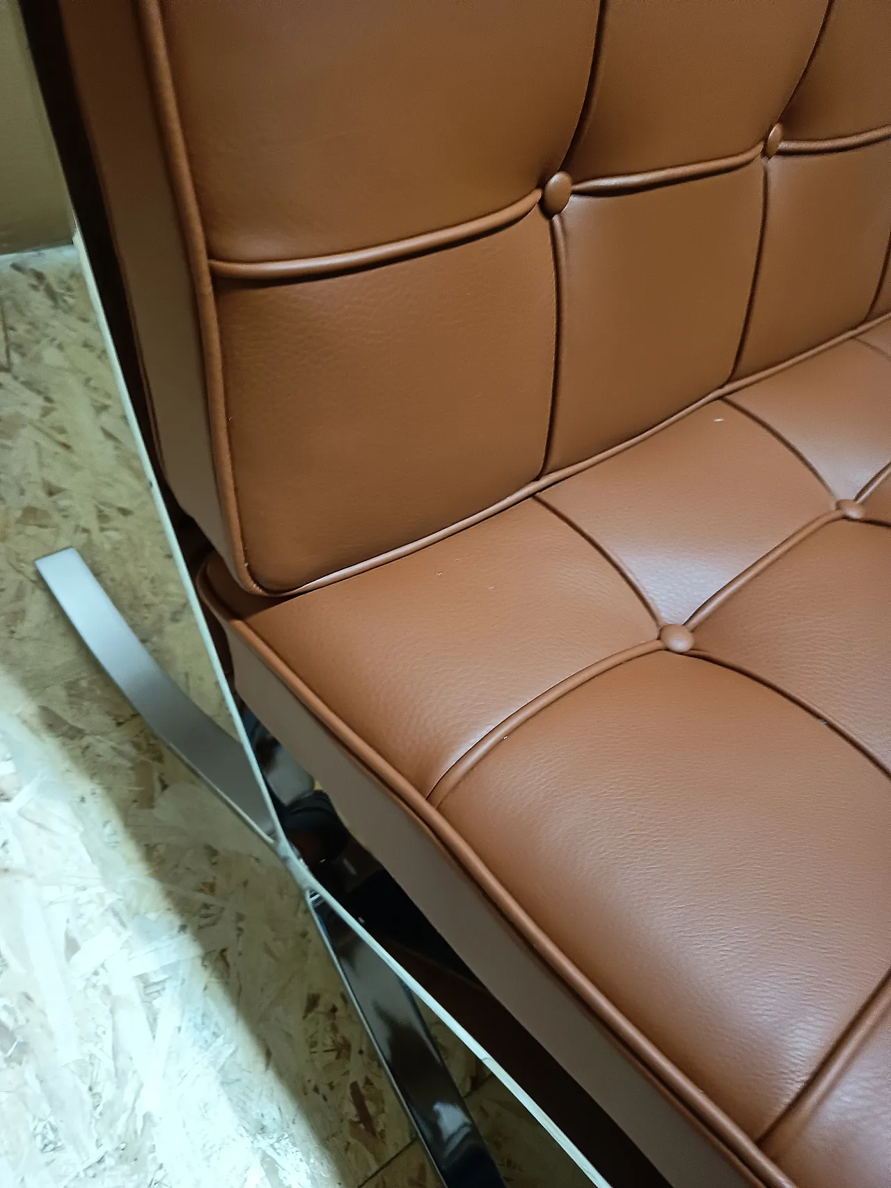 Poltrona Barcellona Relax di Knoll in pelle Volo Cognac, anni 2000 26