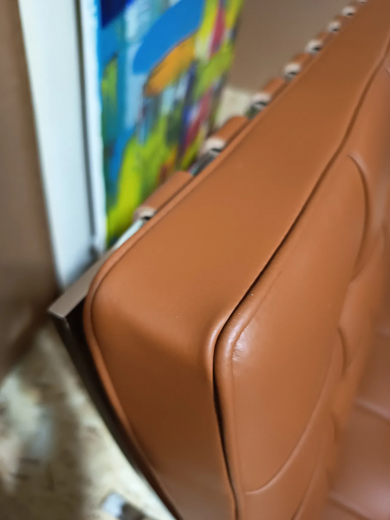 Poltrona Barcellona Relax di Knoll in pelle Volo Cognac, anni 2000 32