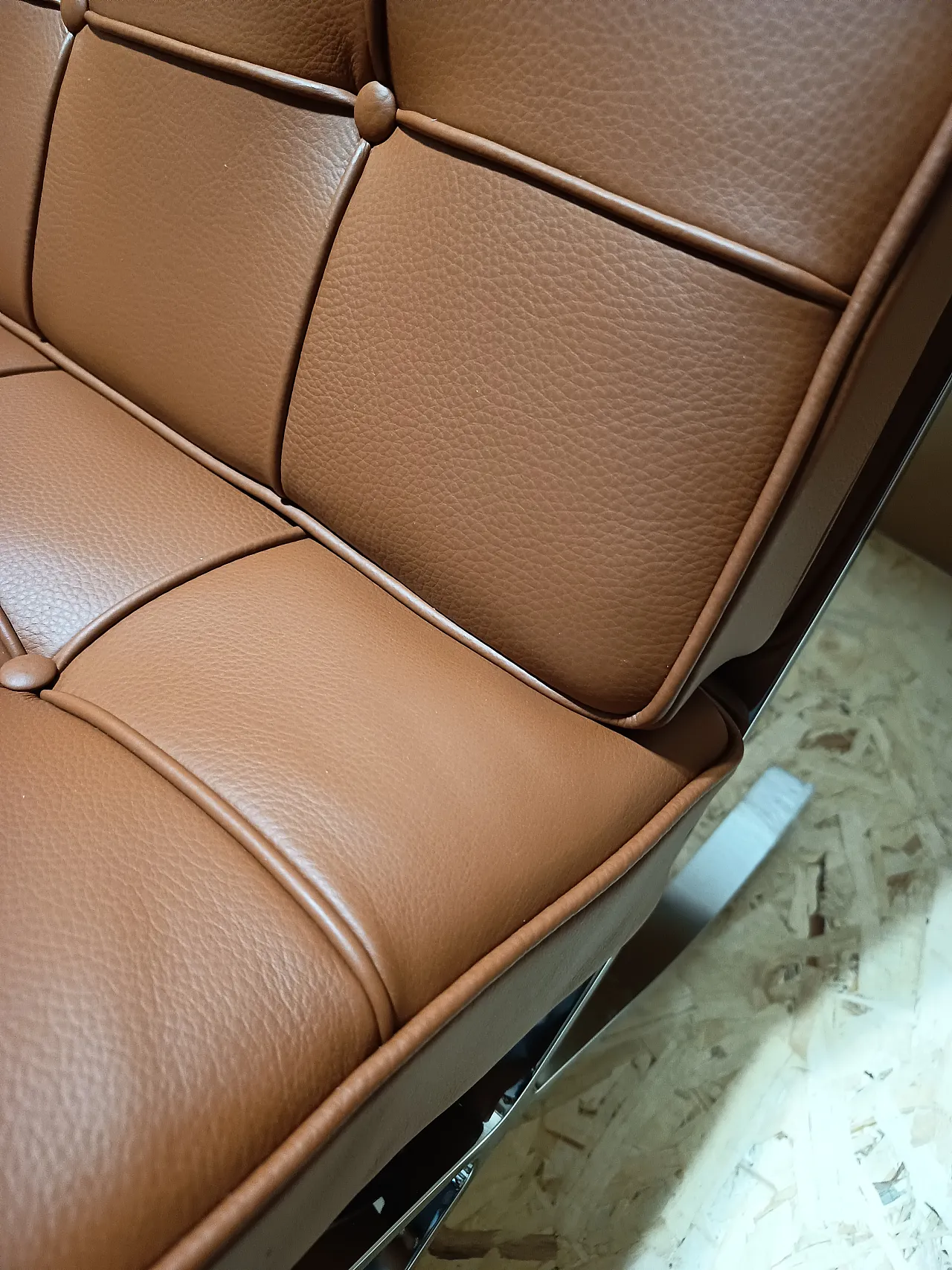 Poltrona Barcellona Relax di Knoll in pelle Volo Cognac, anni 2000 34