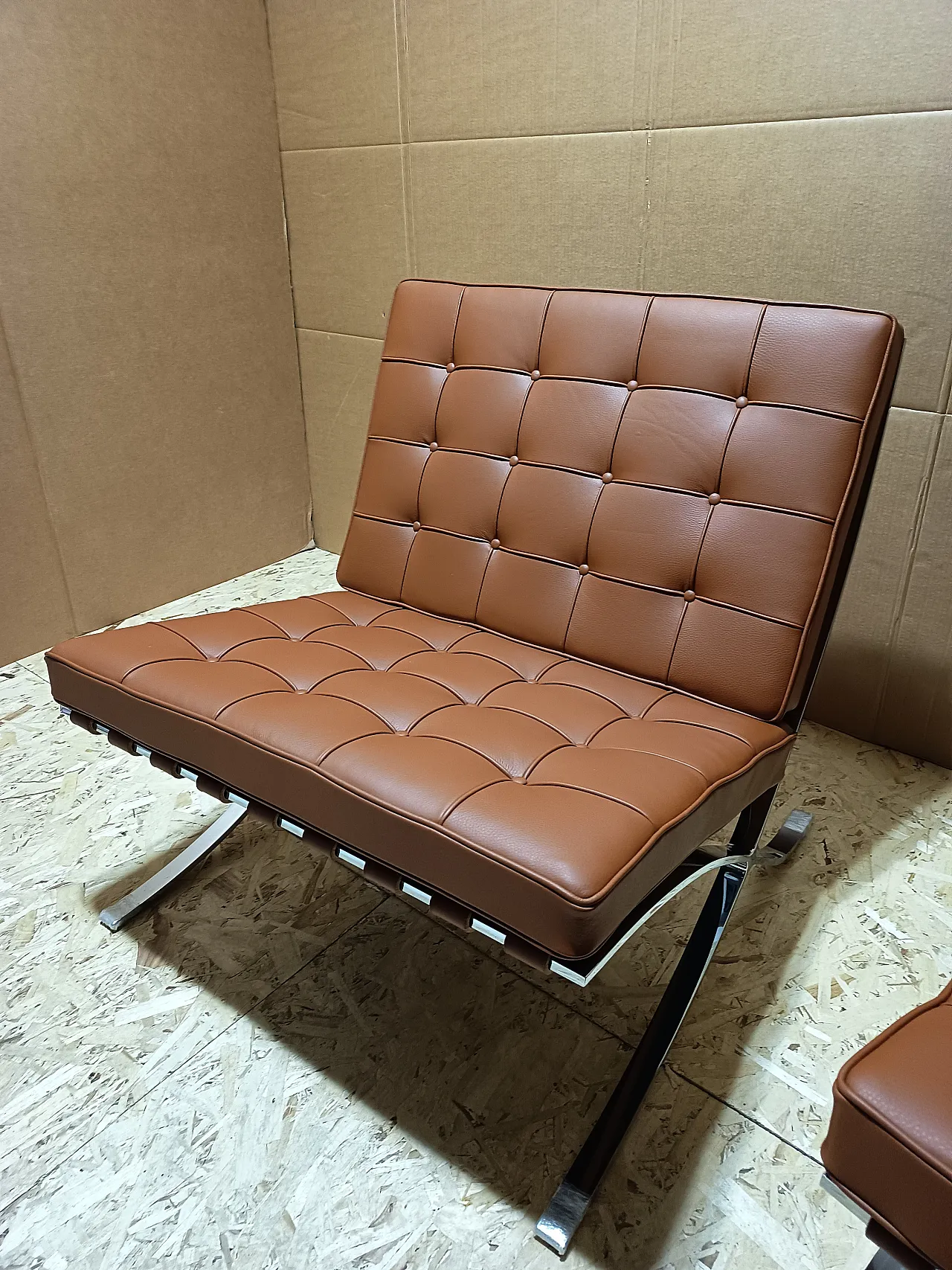 Poltrona Barcellona Relax di Knoll in pelle Volo Cognac, anni 2000 45