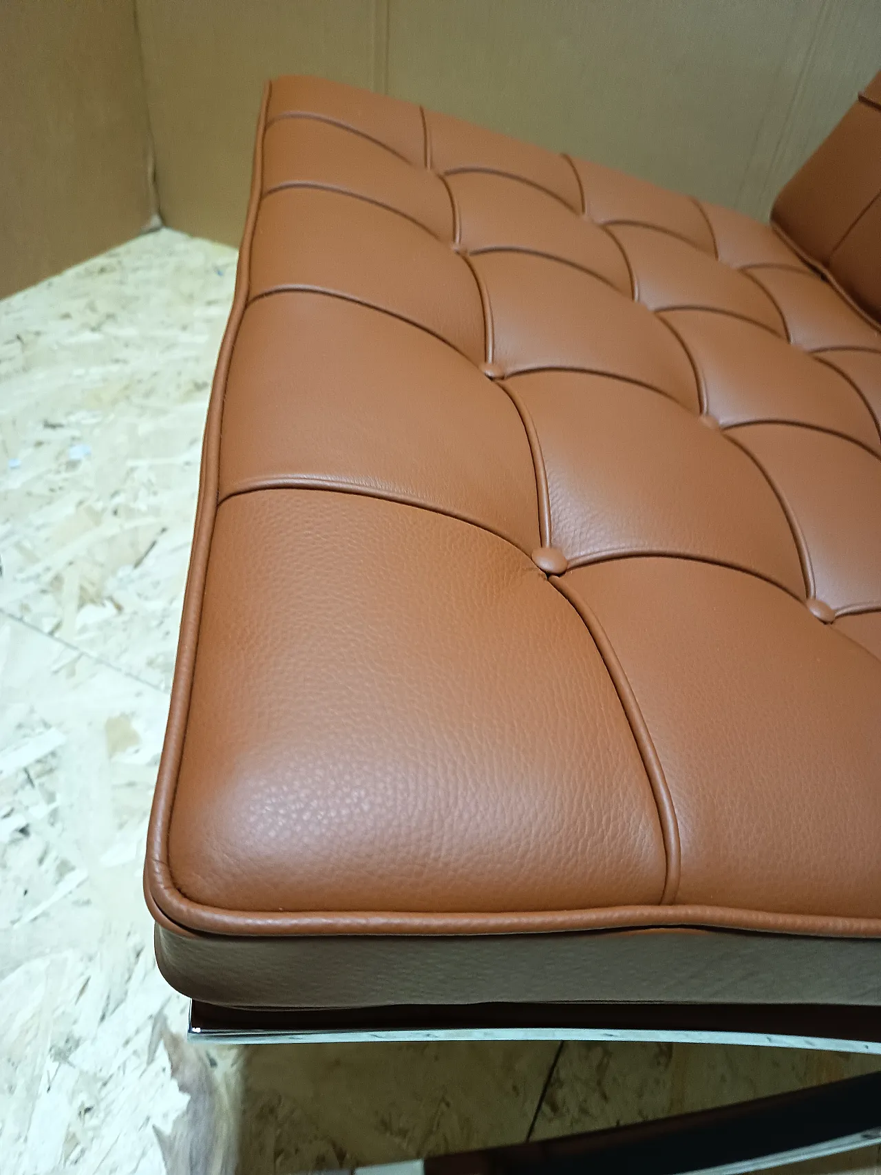 Poltrona Barcellona Relax di Knoll in pelle Volo Cognac, anni 2000 57