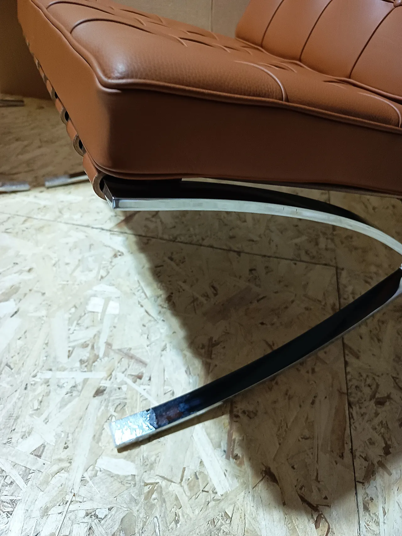 Poltrona Barcellona Relax di Knoll in pelle Volo Cognac, anni 2000 67