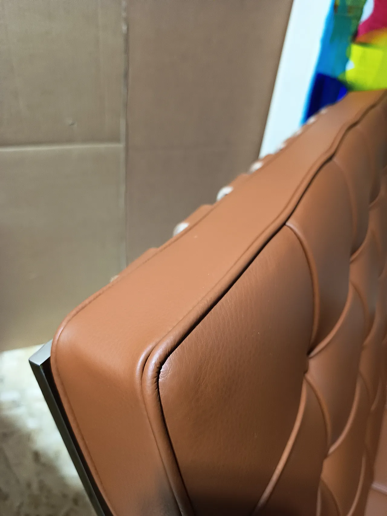 Poltrona Barcellona Relax di Knoll in pelle Volo Cognac, anni 2000 78