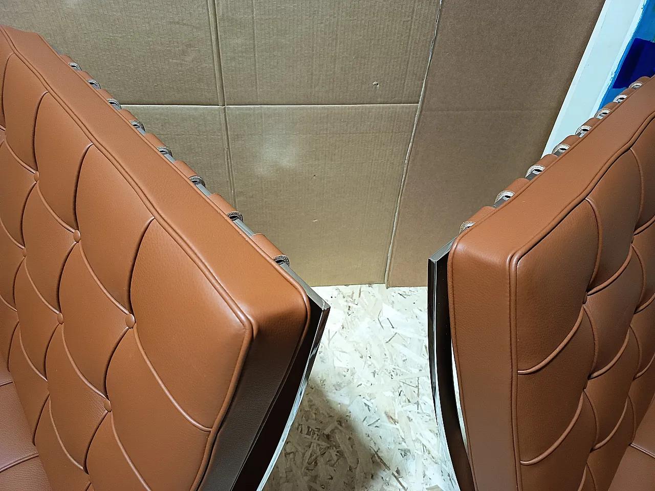 Poltrona Barcellona Relax di Knoll in pelle Volo Cognac, anni 2000 79