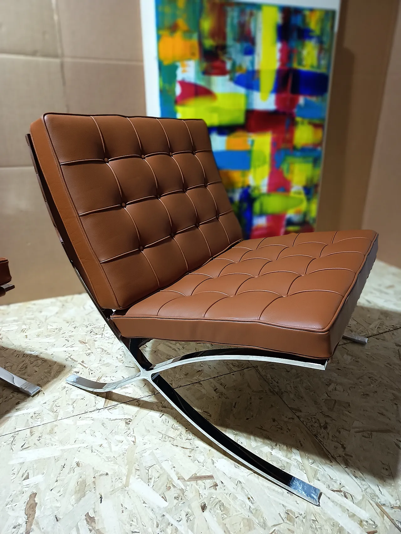 Poltrona Barcellona Relax di Knoll in pelle Volo Cognac, anni 2000 97