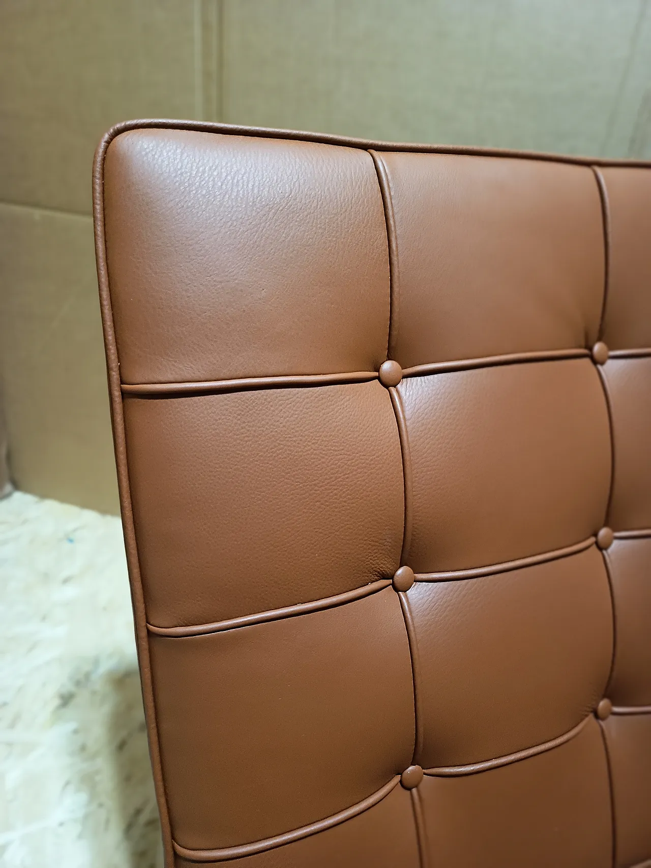 Poltrona Barcellona Relax di Knoll in pelle Volo Cognac, anni 2000 110