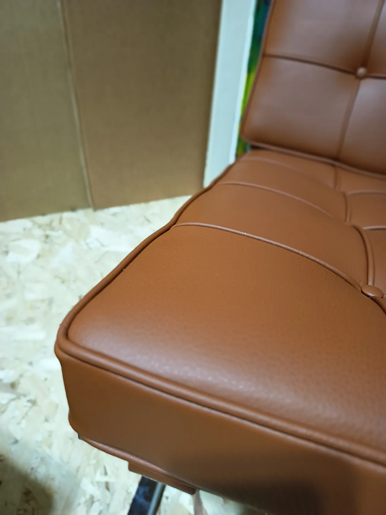 Poltrona Barcellona Relax di Knoll in pelle Volo Cognac, anni 2000 113