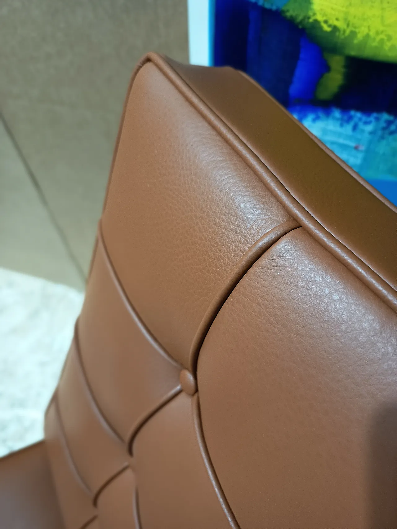 Poltrona Barcellona Relax di Knoll in pelle Volo Cognac, anni 2000 117