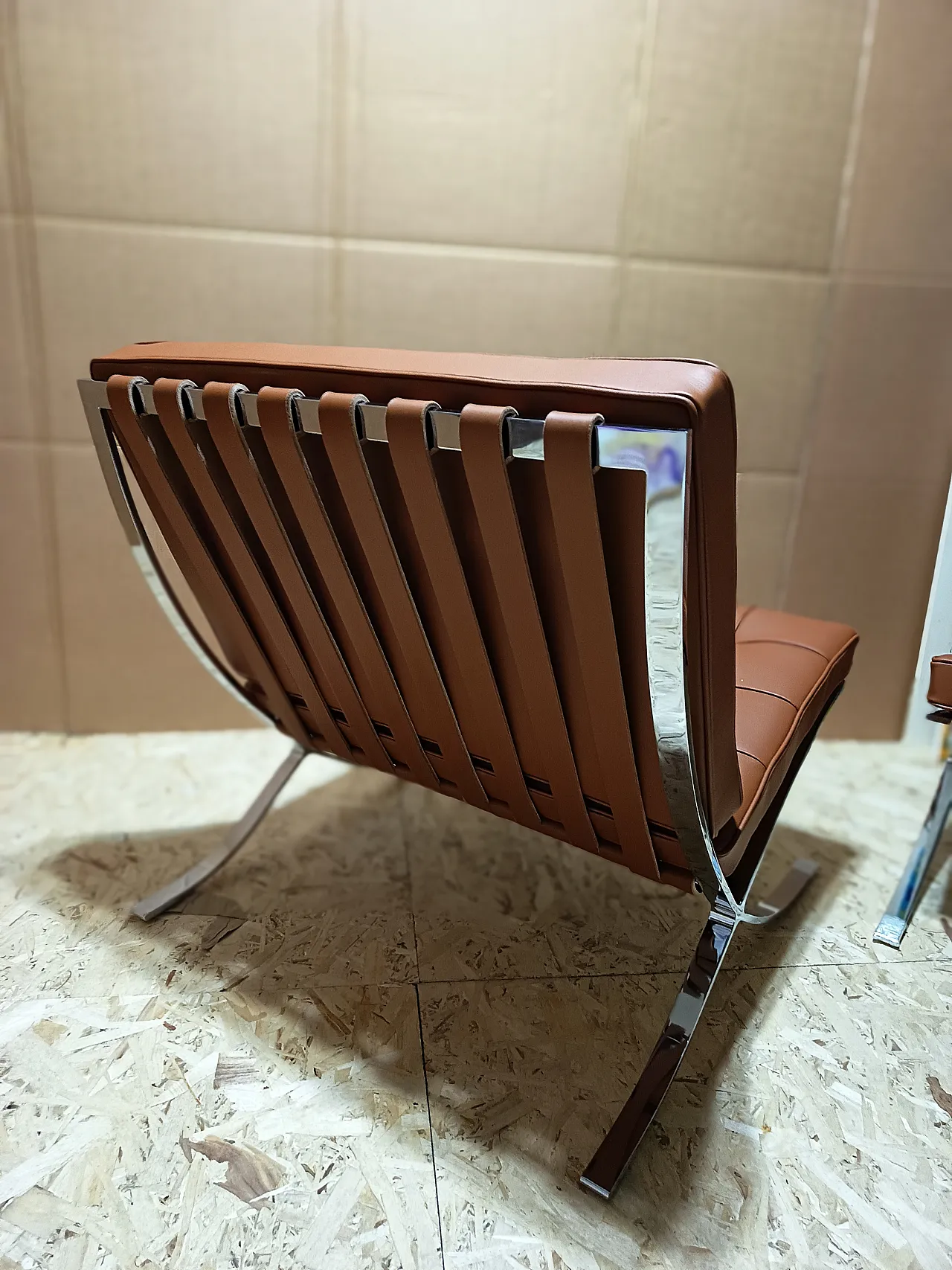 Poltrona Barcellona Relax di Knoll in pelle Volo Cognac, anni 2000 120