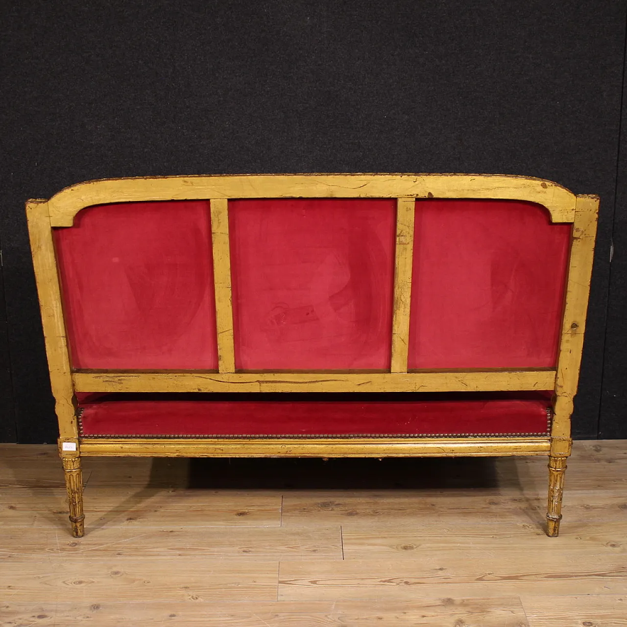 French red velvet sofa, 19th century 6
