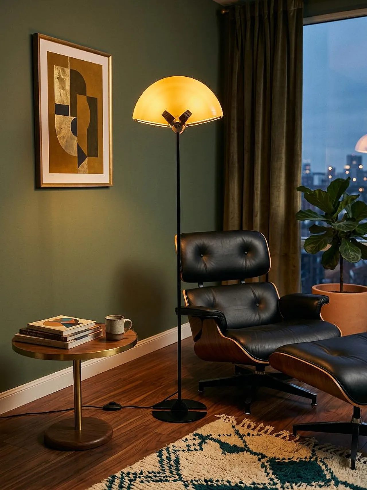 Industrial floor lamp in iron and Murano glass, late 20th century 2