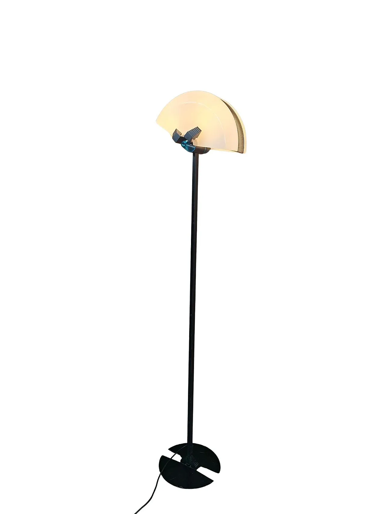 Industrial floor lamp in iron and Murano glass, late 20th century 7