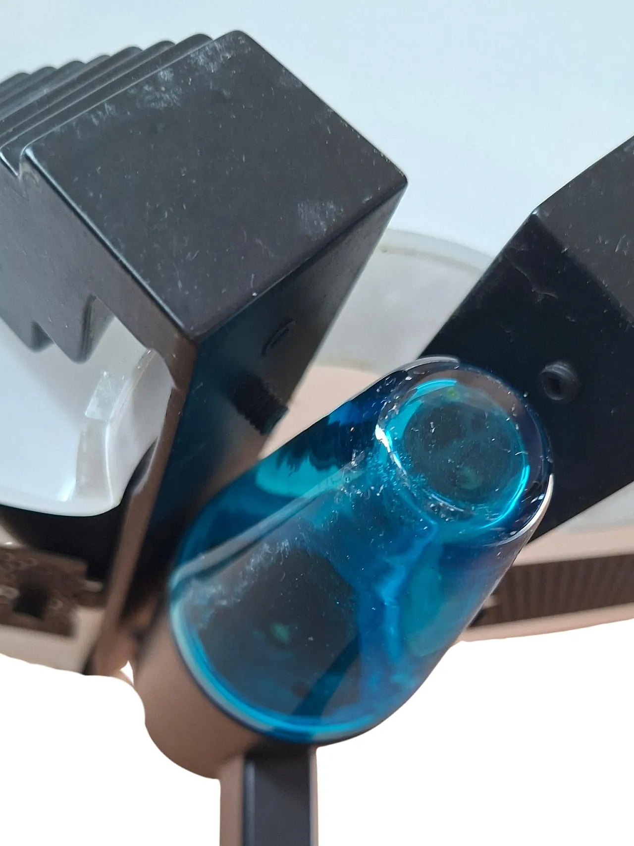 Industrial floor lamp in iron and Murano glass, late 20th century 10