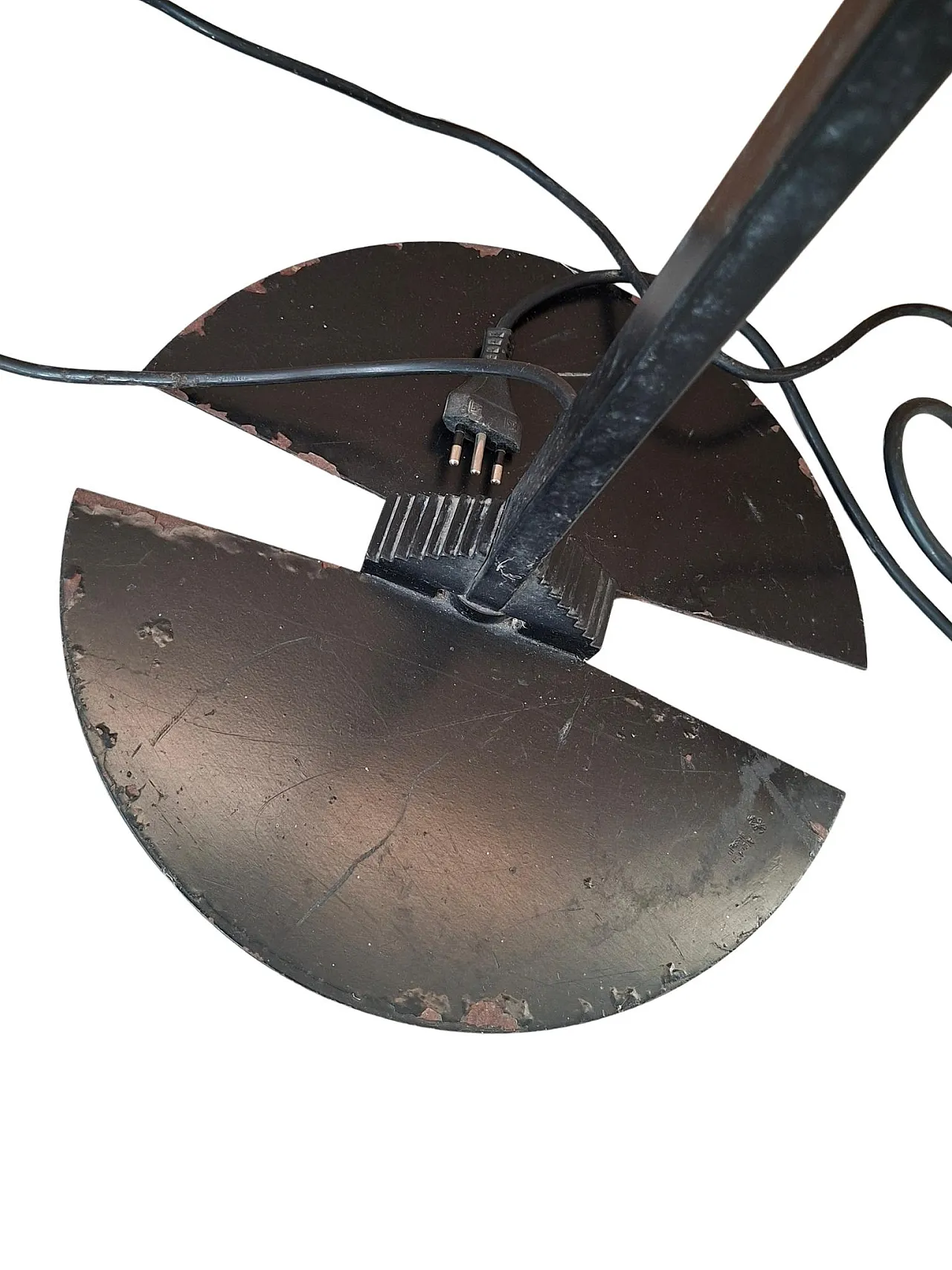 Industrial floor lamp in iron and Murano glass, late 20th century 11