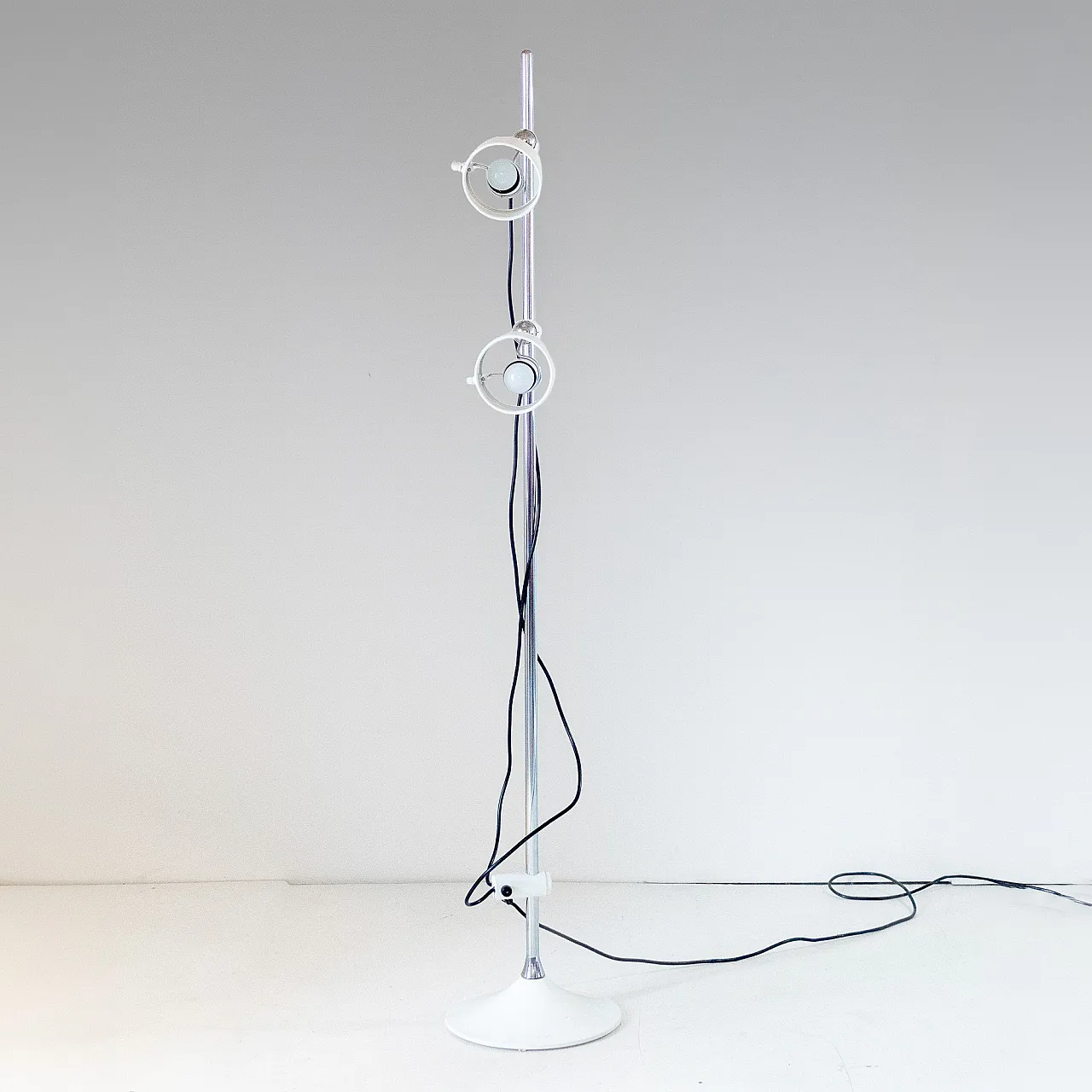 Chromed steel floor lamp by Martinelli Luce, 70s 3