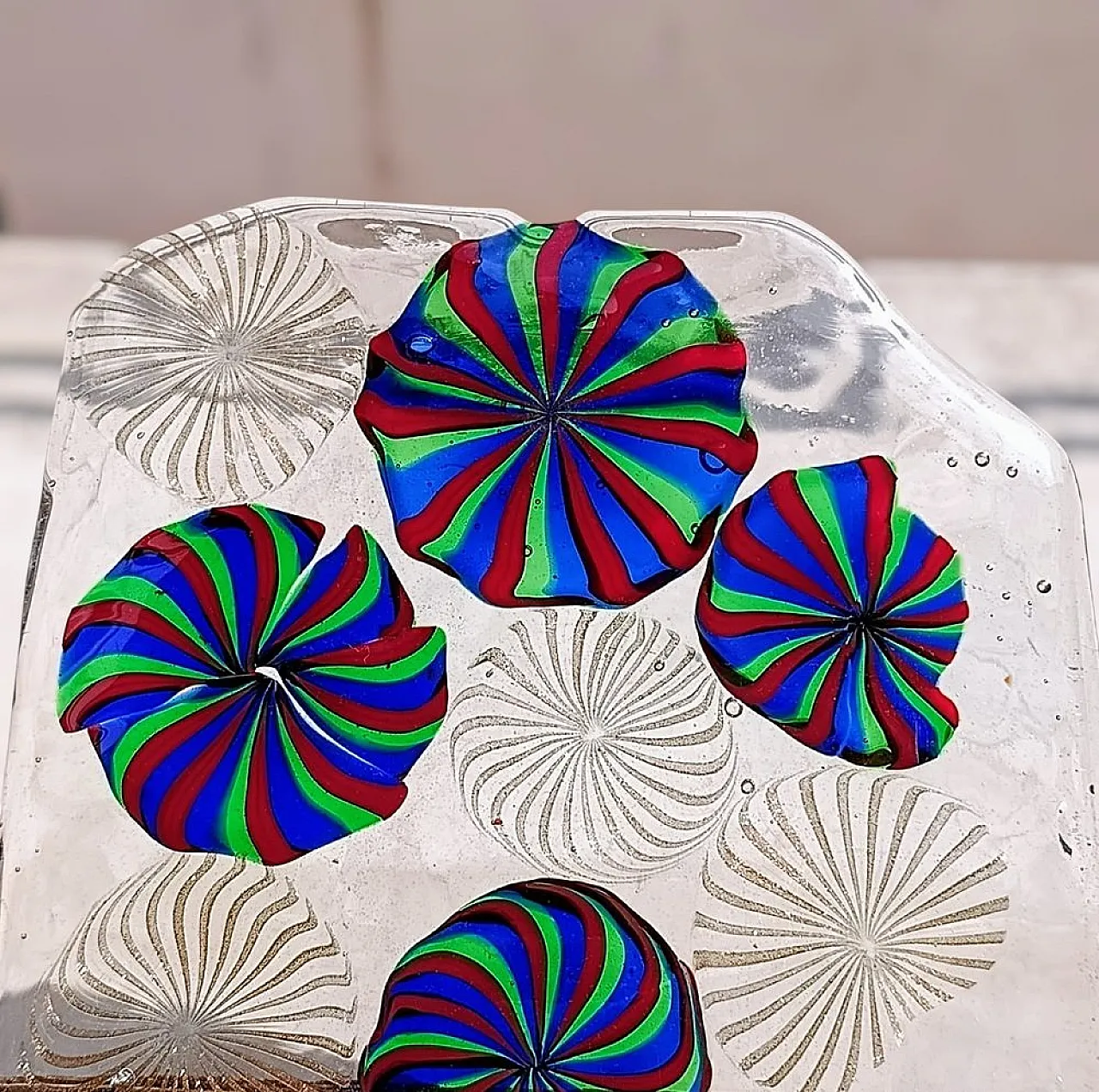 Targa in vetro di Murano attr. a Ermanno Nason per Cenedese, anni '60 7