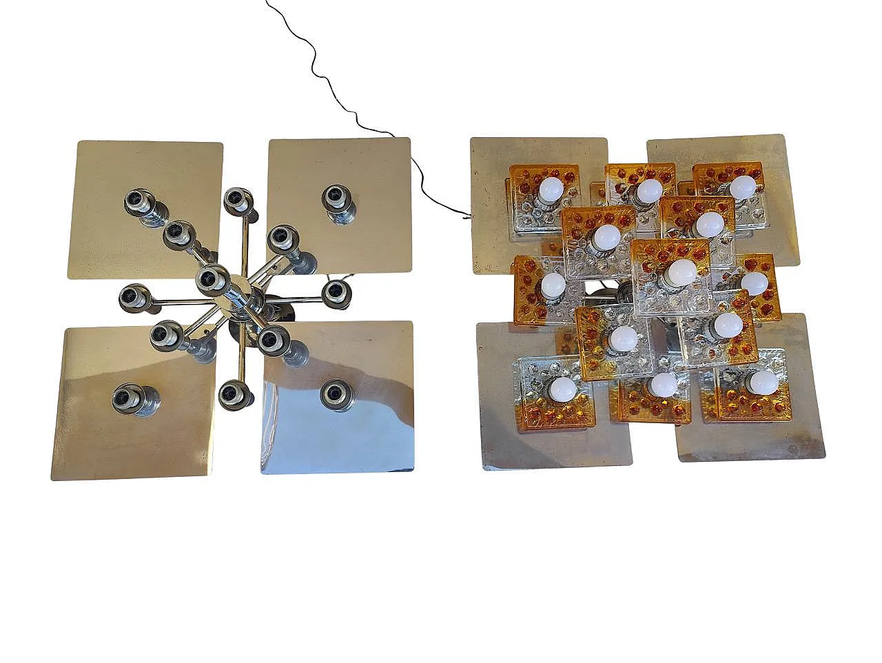 Pair of chandeliers by Toni Zuccheri for Mazzega, 1970 3