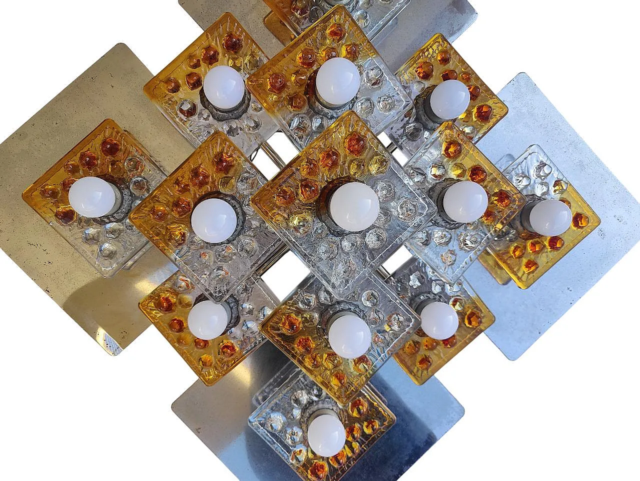 Pair of chandeliers by Toni Zuccheri for Mazzega, 1970 10