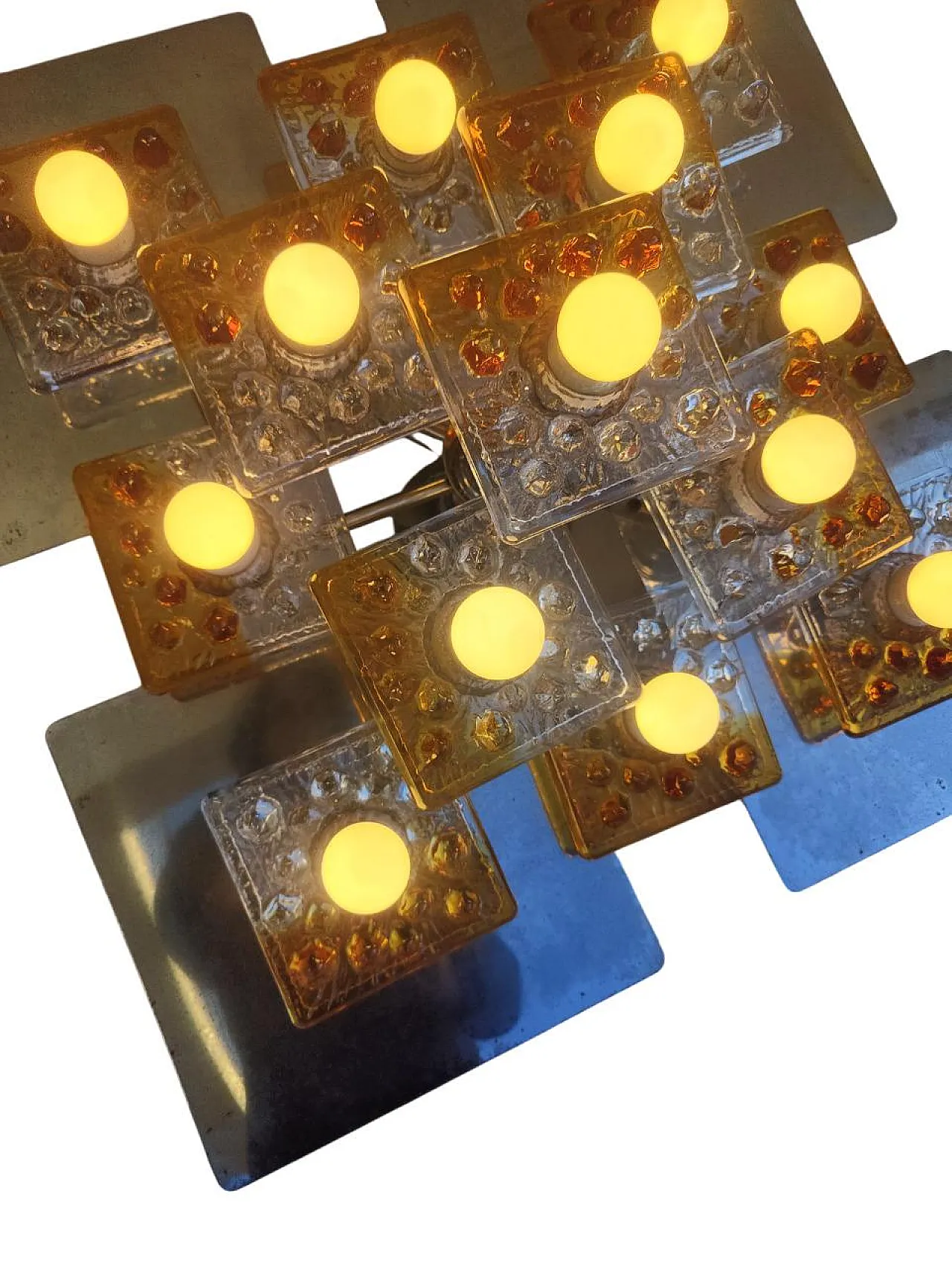 Pair of chandeliers by Toni Zuccheri for Mazzega, 1970 13