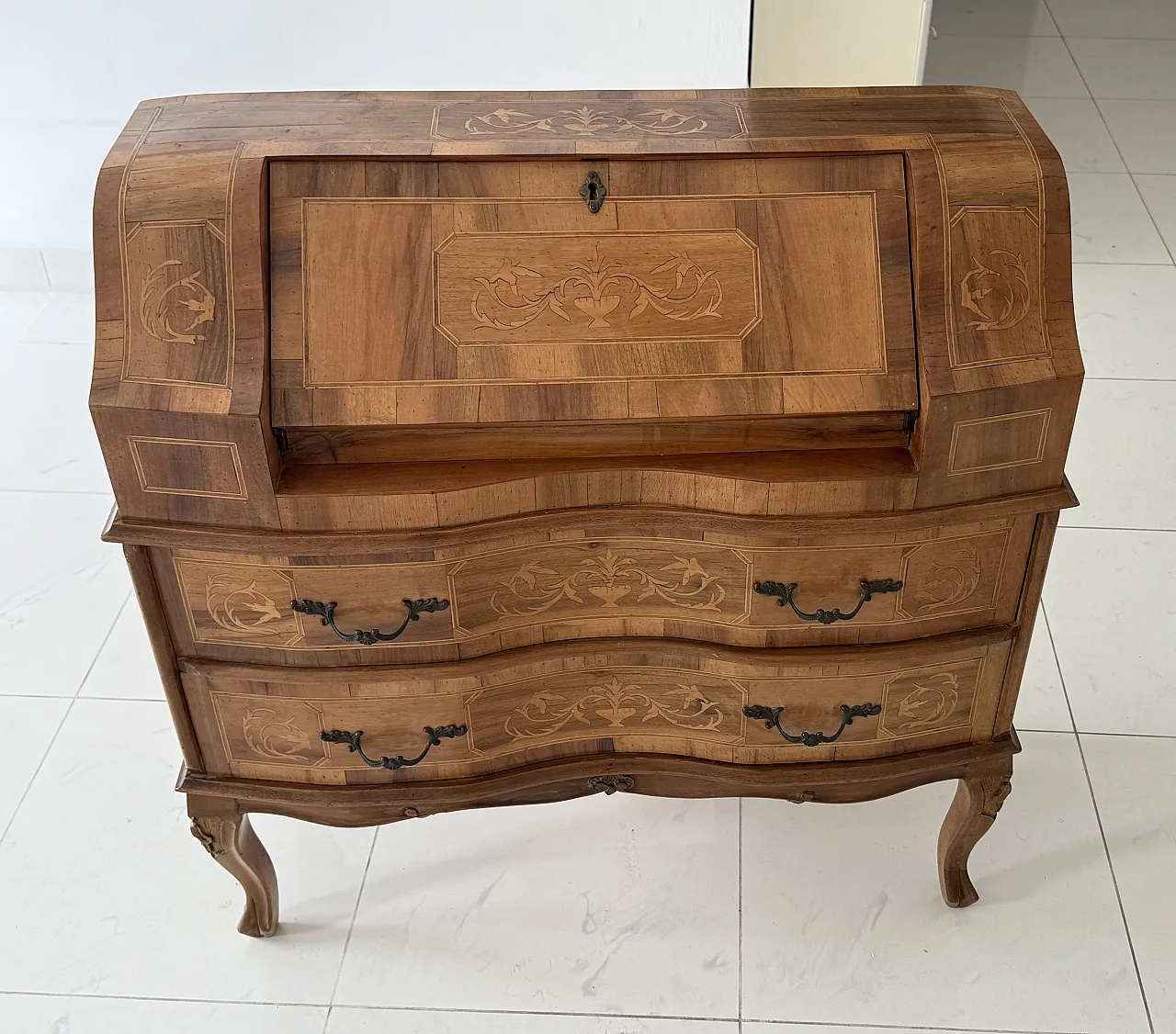 Ribalta intarsiata stile Luigi XV, '800 1