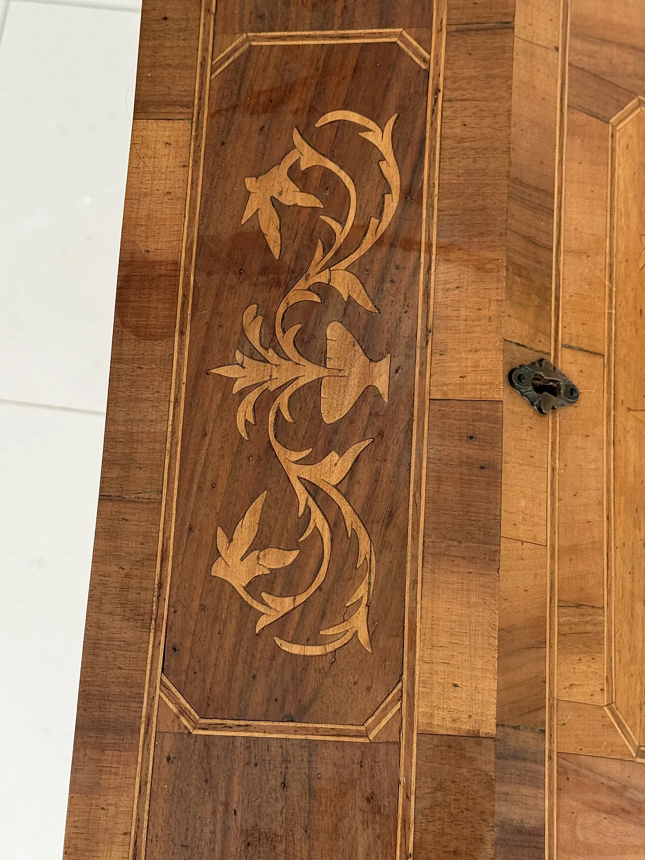 Ribalta intarsiata stile Luigi XV, '800 2