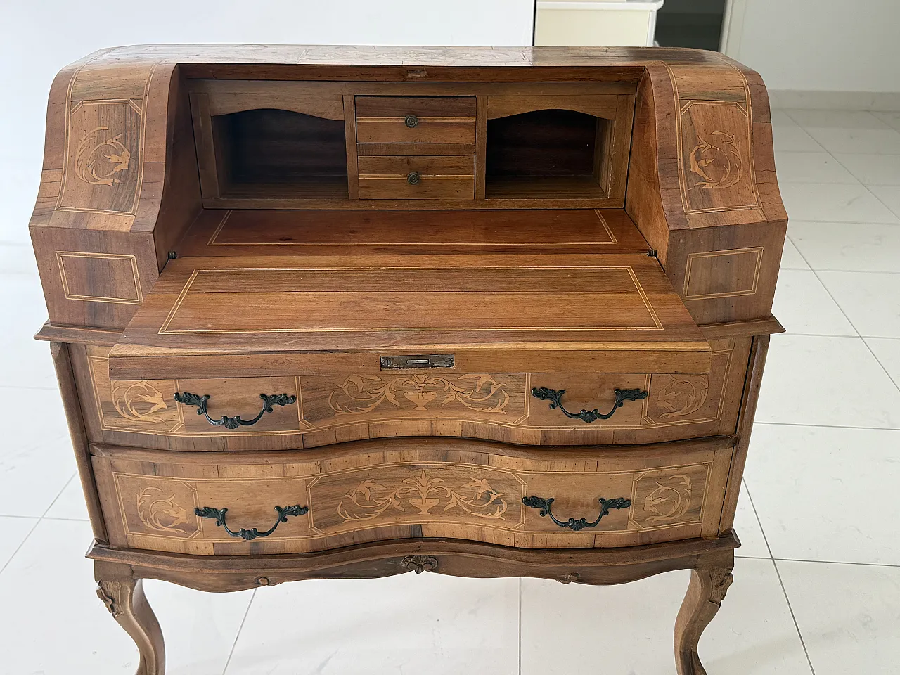 Ribalta intarsiata stile Luigi XV, '800 6