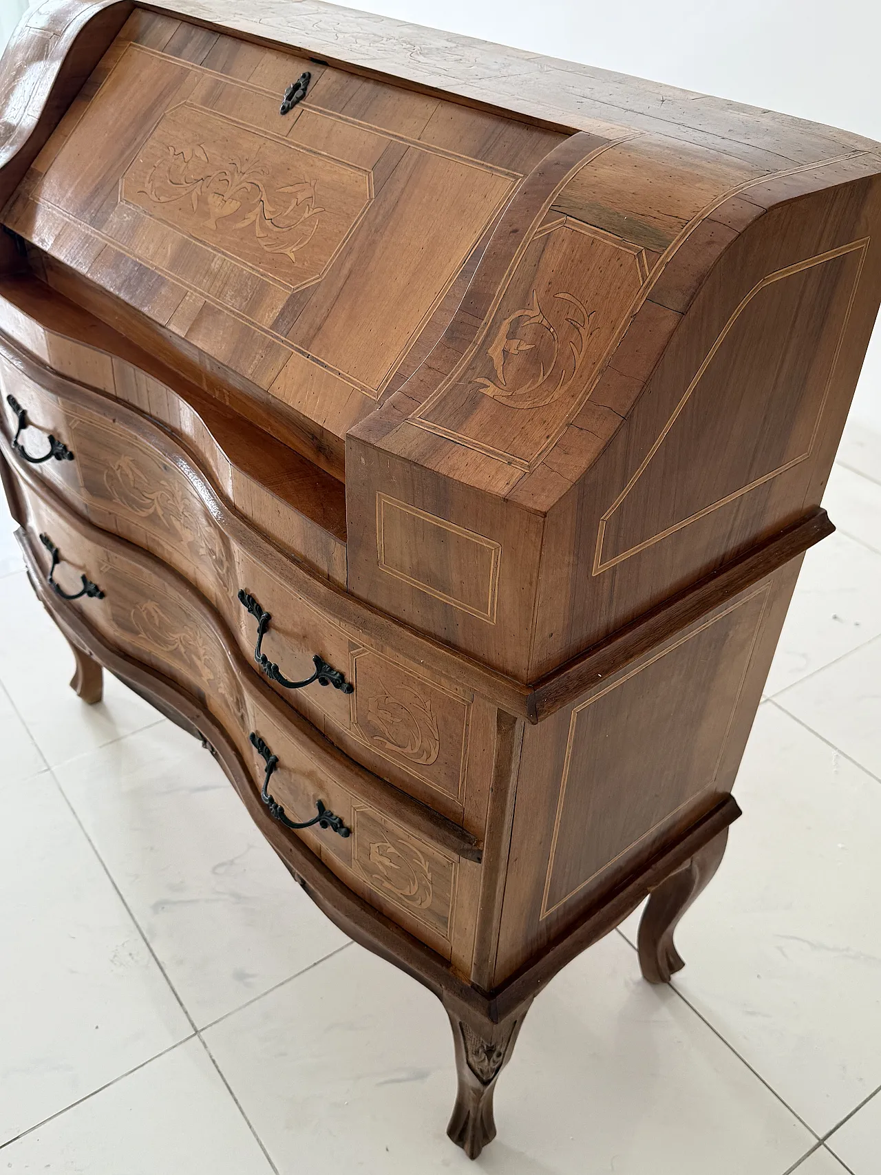 Ribalta intarsiata stile Luigi XV, '800 7